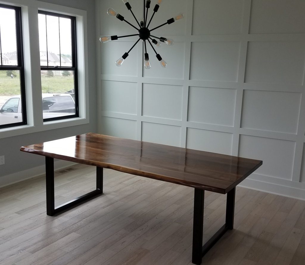 custom walnut dining table minneapolis -
