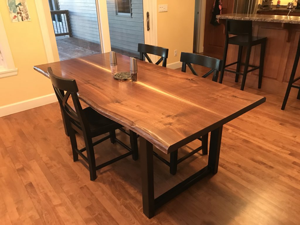 walnut live edge dining table minneapolis st. paul mn -