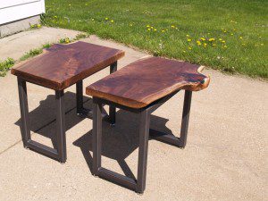Walnut Live Edge Side Tables m1     
