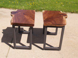 Walnut Live Edge Side Tables k1      