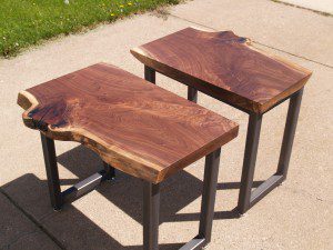 Walnut Live Edge Side Tables h1      