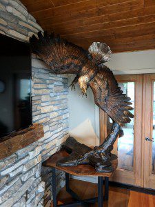 walnut eagle table          